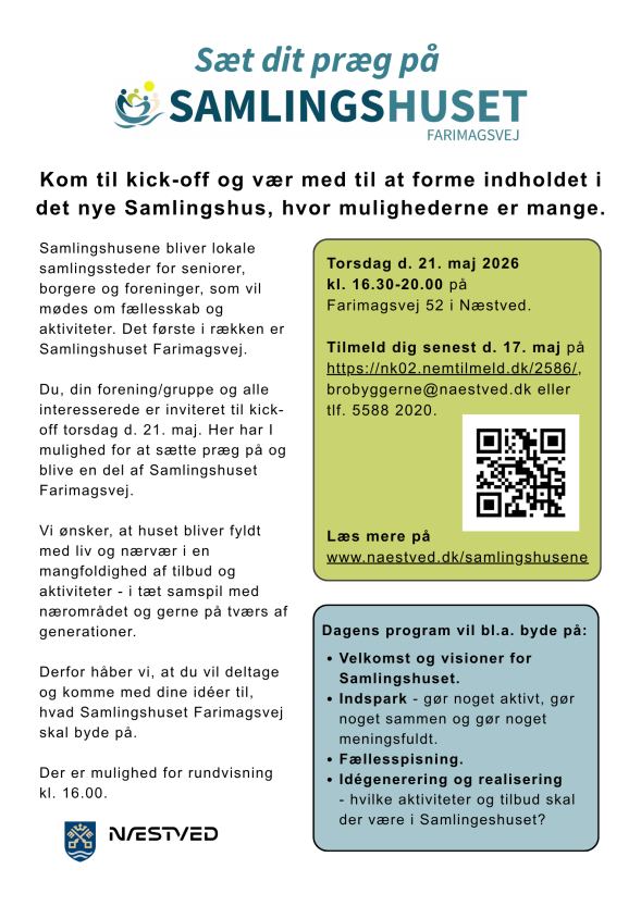 Invitation til kick-off af Samlingshuset Farimagsvej